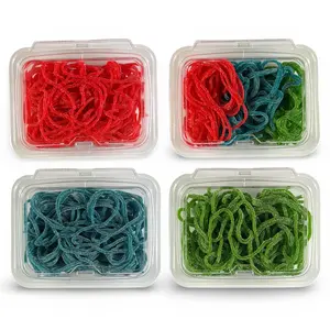 Gustafs Sour Laces Candy 8 oz Tub, Blue Raspberry, Green Apple, Strawberry or Mixed Variety
