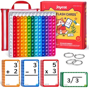2025 New Math Fidget Toys, Math Game With Addition, Subtraction, Multiplication, Division Flash Cards Or Time Table, Math Flash Cards + Pop Fidget Chart