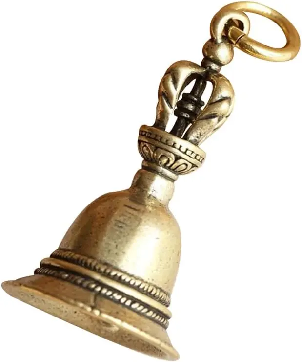 Leadigol Hand Bell, Copper Brass Bells, Temple Bell, Copper Vintage Wedding Bell, Dinner Shop Hotel Service Bell, Tibetan Bronze Bell, Retro Copper Bell Wind Chimes Brass Bell