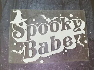 Spooky Babe (witch hat) car decal