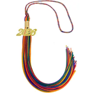 2026 Tassel Graduation,Rainbow Tassel 2026 for Grad Cap and Graduation Ceremony Accessory Decoration