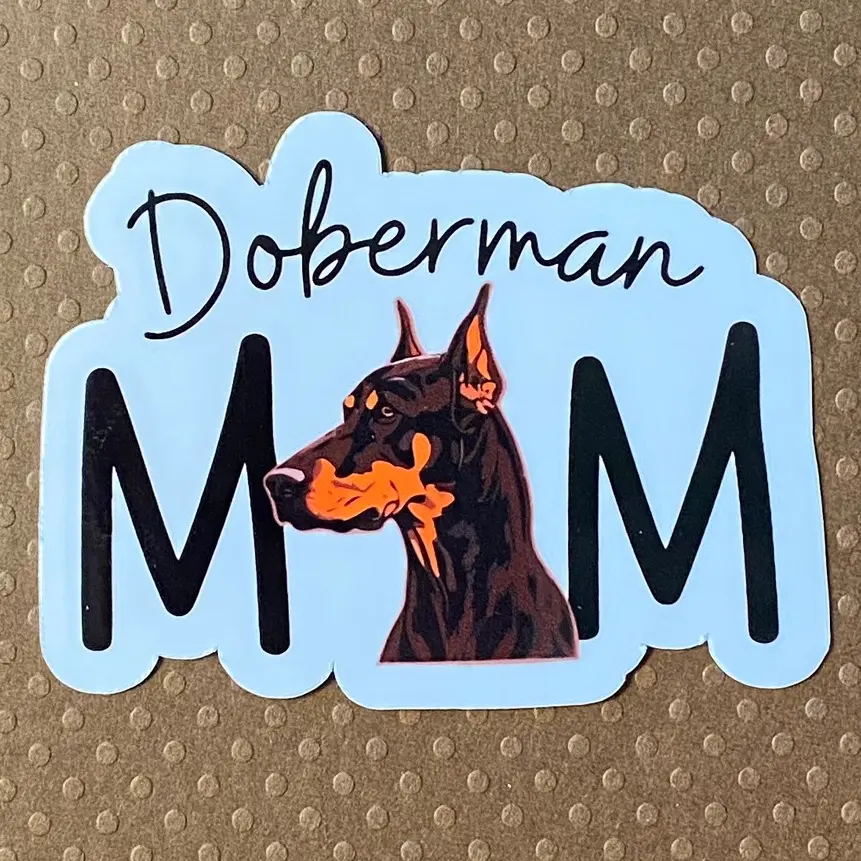 Doberman Breed Dog Mom Sticker
