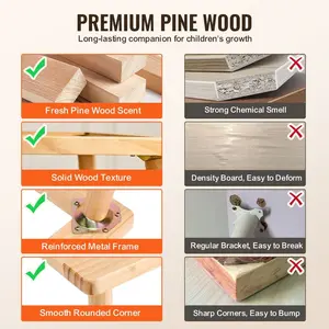 VEVOR Sensory Table and Chairs Set, Toddlers Activity Table with 2 Stools, 2 Storage Bins Paper Roll Holder, Indoor/Outdoor Play Sand and Water Table, Wooden Kids Sensory Table - Gift for Boys Girls