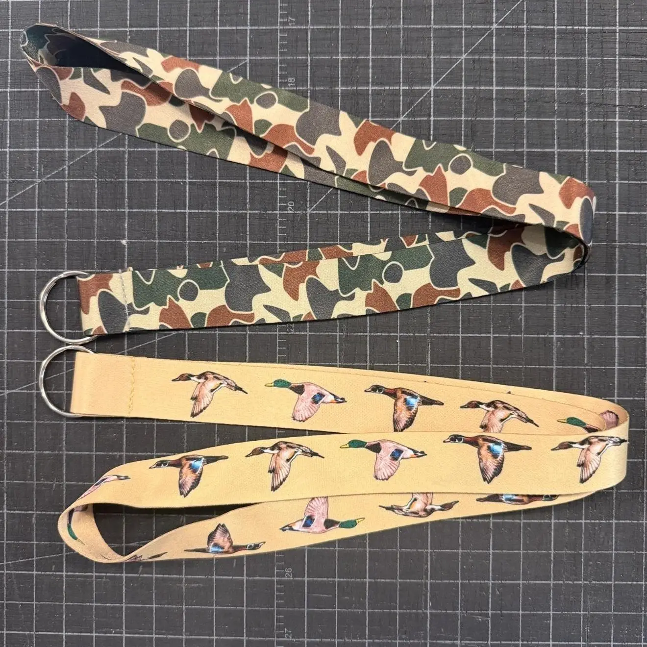 Old School Camo Waterfowl and Fishing Key Lanyards - High Quality Material