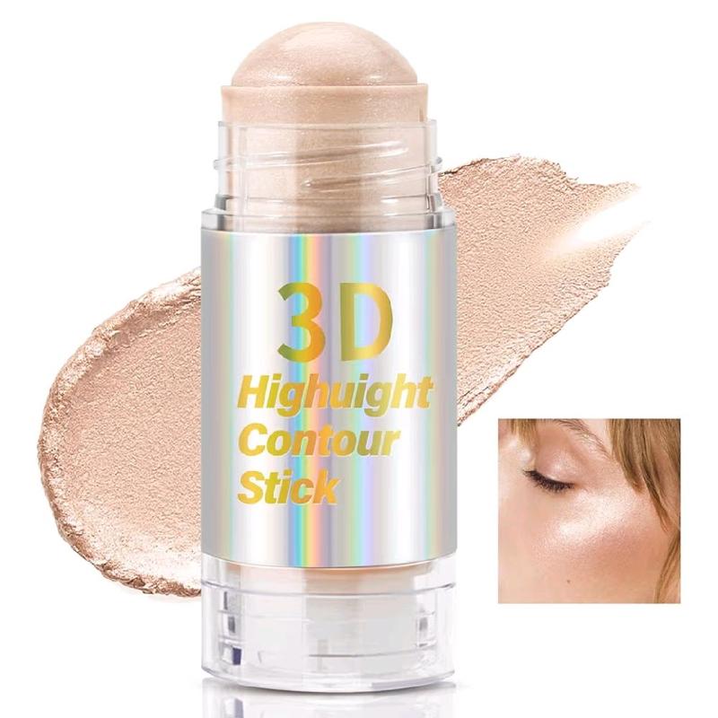 Highlighter Makeup Stick, Face Shimmer Highlighter Brightener, Illuminator Highlight Contouring Stick, Creamy & Blendable Color