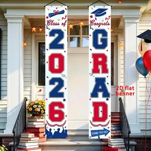 【graduation2026】Congratulations on graduation banner, vibrant porch hanging decoration, perfect outdoor and indoor party decoration, perfect for front porch, courtyard, garage 180x30cm