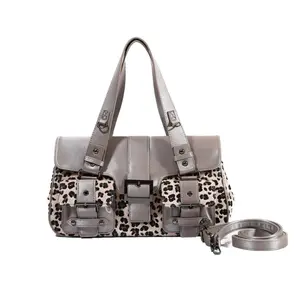 Lvanka's Leopard Print Vintage Design PU Leather Bag - Multi Pocket Casual Hobo Tote Satchel Crossbody Purse for Women, Boho Style Crossbody Bags with Adjustable Shoulder Strap, Handbag,  Lightweight & Spacious, Perfect for Daily Use