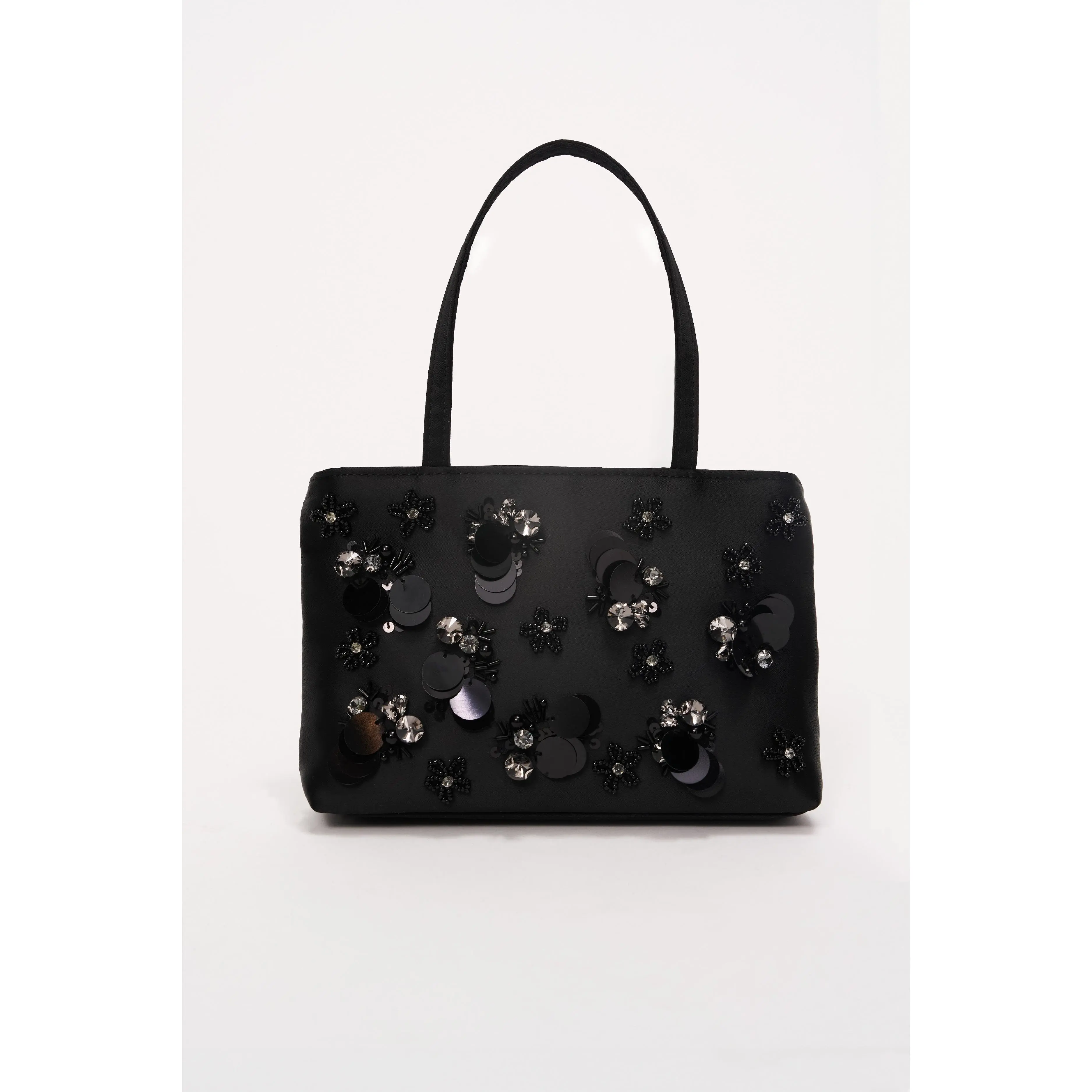 Embellished Satin Pouchette