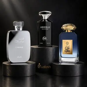 Habibi Bundle | Hawas Chrome + Mast Perfumes Absolu + Abyat Hayati | Men's Fragrance | 100 ML - 3.4 OZ | Eau De Parfum | Yellow Fruits - Orange & Peach