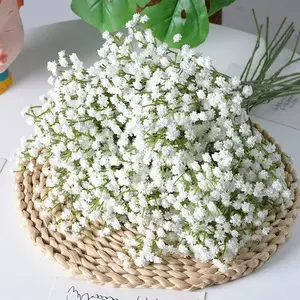 5pcs Realistic Starry Sky Artificial Flowers, Soft Gel Wedding Decoration, Handheld Plastic Fake Flowers, Plant Decorations