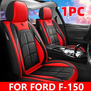Premium PU Leather Car Seat Covers for Ford F-150 1PC Fully Wrapped Anti-Scratch Stain-Resistant Wear-Resistant Soft Comfortable Front Row Seat Cushion Cover