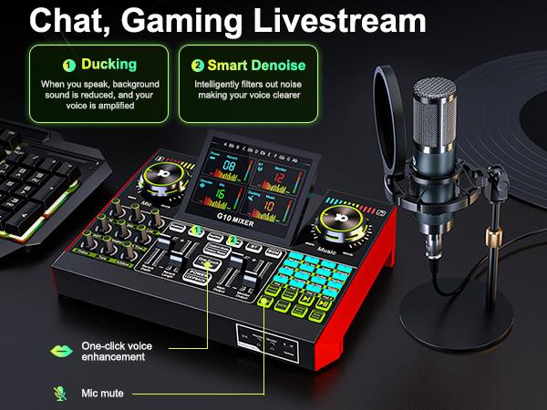 【Live Exclusive】 Tenlamp G10-P15 Mixing Sound Card Kit, customizable sound effects, two-level noise reduction, equipped with a condenser microphone, suitable for livestreaming, gaming, singing, podcasting, and more. #TikTokBlackFriday 【Live Exclusive】 Tenlamp G10-P15 Mixing Sound Card Kit, customizable sound effects, two-level noise reduction, equipped with a condenser microphone, suitable for livestreaming, gaming, singing, podcasting, and more. #TikTokBlackFriday
