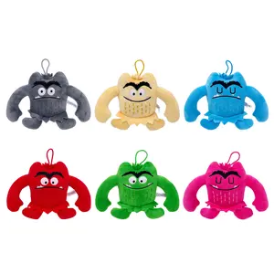 Colorful Emotion Monster Plush Toy, Soft Polyester Mix, Angry Cartoon Design, Perfect Gift for Holidays & Collectors, Durable Stuffed Animal