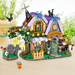 Gothic Skull Rose Garden Building Set for Adults, Halloween Miniature Art Collection Kit, Ideal Gift for Collectors & Gothic Fans, Building Block Sets, DIY Building Model