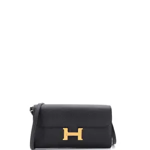 Pre-owned HERMÈS Leather Clutches & Wristlets Hermes Constance To Go Wallet Epsom by Rebag