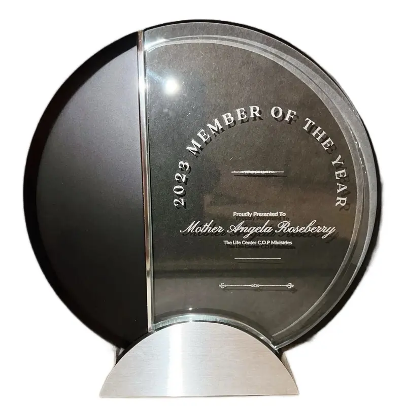 Customizable Awards and Recognition Plaques Decor Metal Sign Glass Personalized Engraved for Corporate Achievements & Personal Milestones