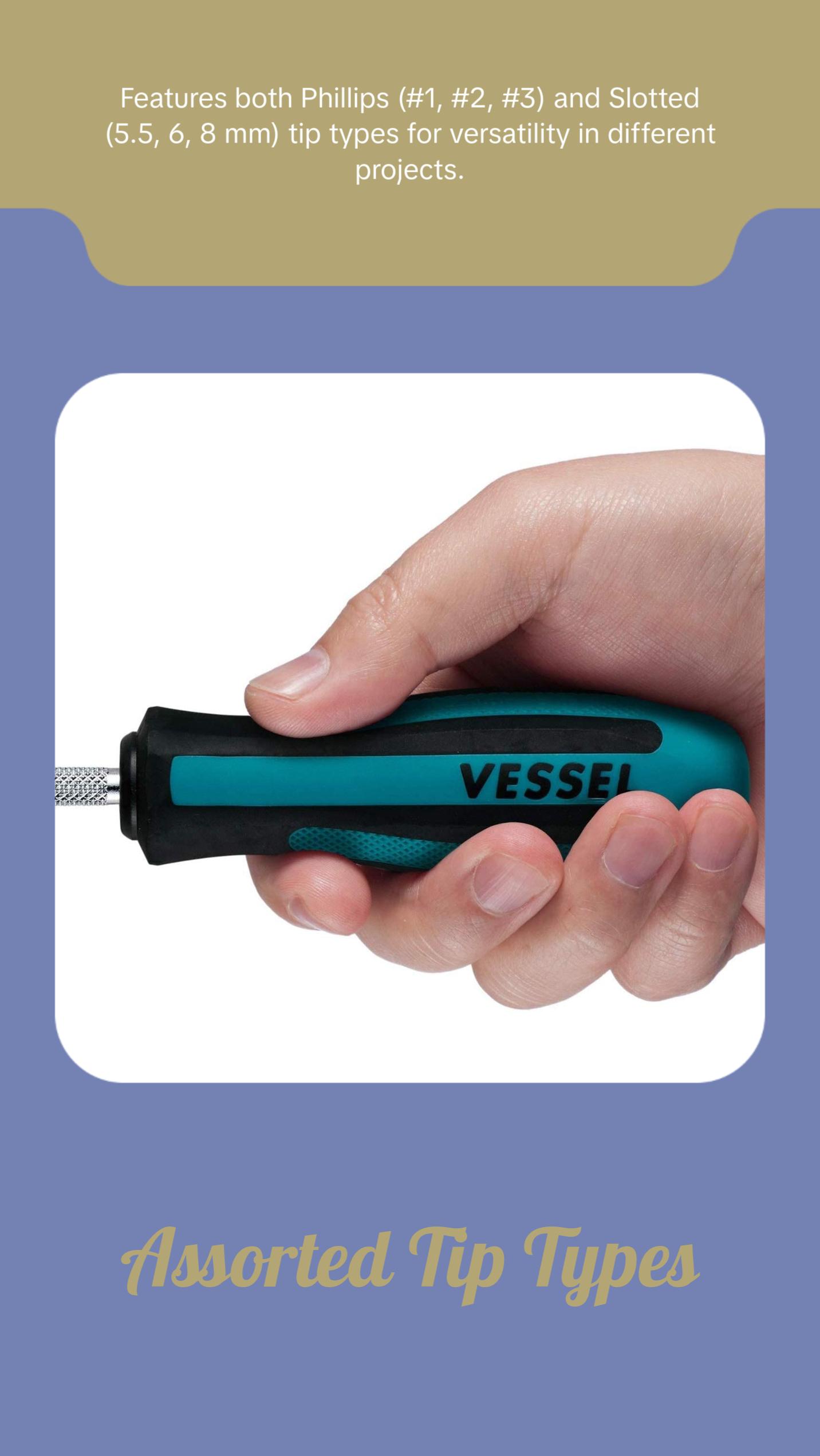 Vessel Tools 9008EVA  MEGADORA Screwdriver Set, 8 pieces