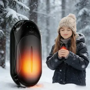 Portable Rechargeable Hand Warmer 2-Pack Fast Heating Lightweight Pocket Heater with 3 Temperature Settings Ideal for Winter Outdoor Sports Travel Commuting