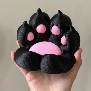 【1Pc】3D Printed Cat Paw Phone Stand Matte Texture Anti-slip Universal Fit, Healing Cute Style for Office Workers & Students Desk Decor Gift