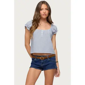 Rhory Pinstripe Babydoll Top