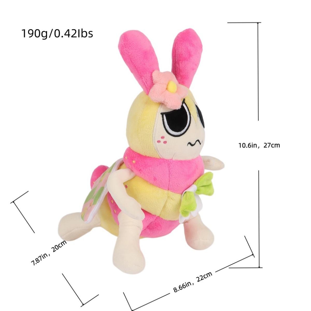 Dandy's World Squirm Plush - 10" Cute Pink Worm Stuffed Animal from Roblox Game, Soft Plushie Figure for Kids & Fans, cute girly gifts，weighted stuffed animal