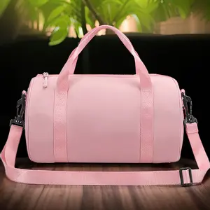 Fashion Dance Bag Yoga Latin Ballet Fitness Sports Bag, Clothes and Shoes Storage Waterproof Crossbody Round Bucket Bag, Large Capacity Travel Handbag