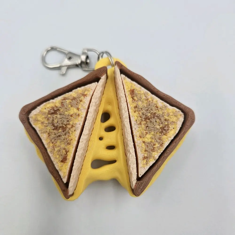 ASMR Grilled Cheese Clicker Keychain | Satisfying Fidget Toy
