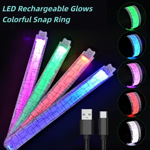 2 PCS Rechargeable LED Armband-High Visibility Running Gear for Night Safety, 3 Modes Light Up Wristbands for Night Walking, Cycling, Running Gift for Women Men Kids