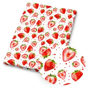 1 piece of strawberry-print fabric – 59 x 19.68 inches (150 x 50 cm) of pre-cut polyester fabric featuring a sweet strawberry slice pattern – perfect for DIY sewing, scrapbooking, tablecloths, and crafts