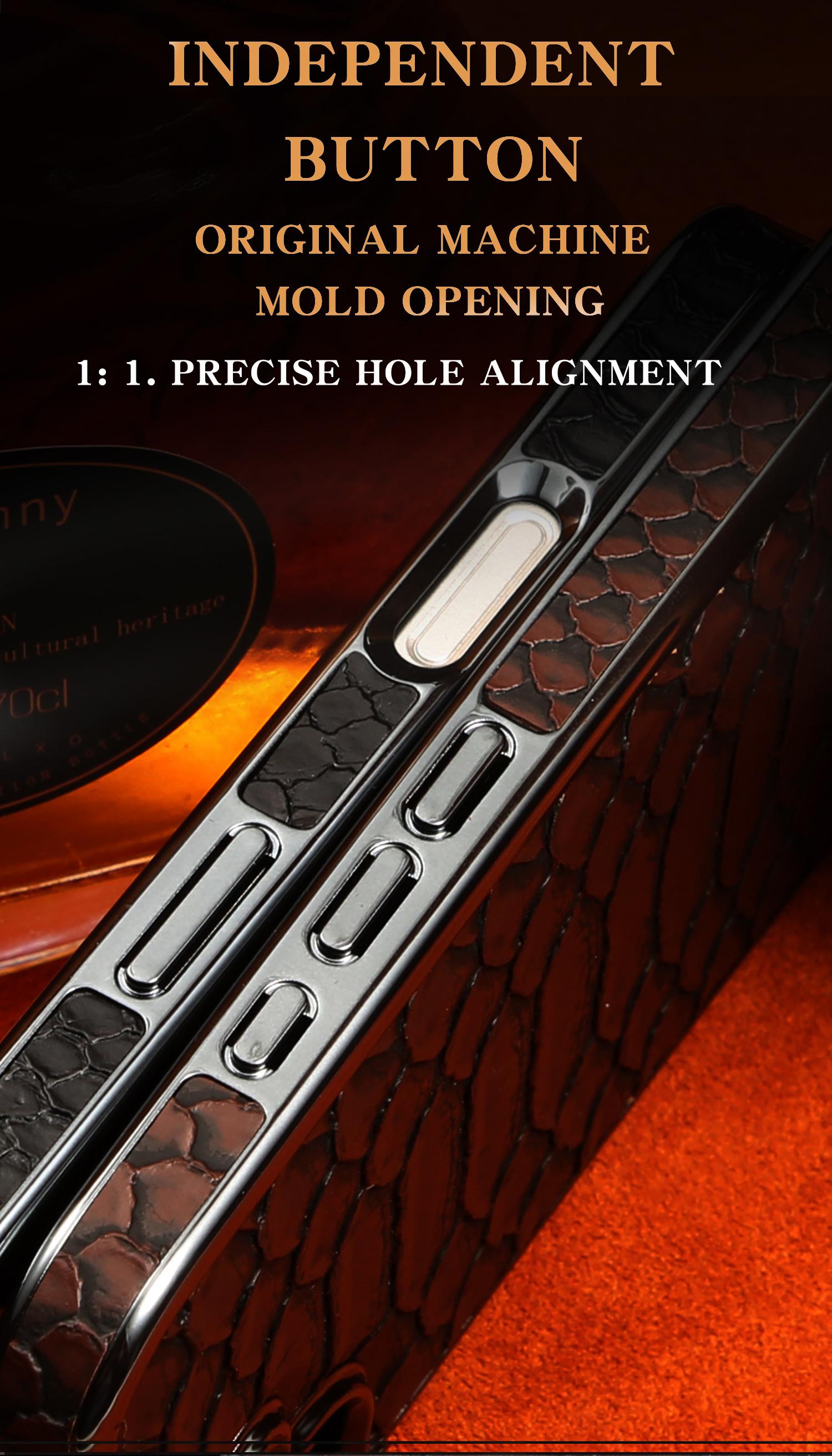 Luxury Business Vegan Faux Snake Skin Case - Compatible with iPhone 17/16/15/14/13/12 Pro Max | Electroplated Soft Edge Full-Body Shockproof Cover