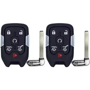 KEYS4LESS Replcament Smart Key Fob for Gmc Yukon 2019 Fcc HYQ1AA Part Number 13580802 13508278 13529634 13580804 13508280 Pack of 2