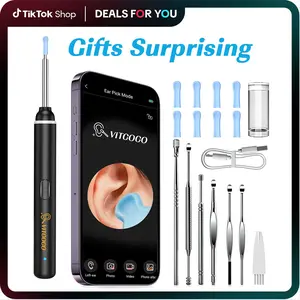 Ear Wax Removal Tool Camera, VITCOCO Ear Cleaner with 1920P HD Camera, 6 LED Lights and 8 Ear Picks, for iPhone, iPad