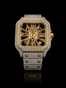 Skeleton Moissanite Luxury Watch – 20 CTW VVSD