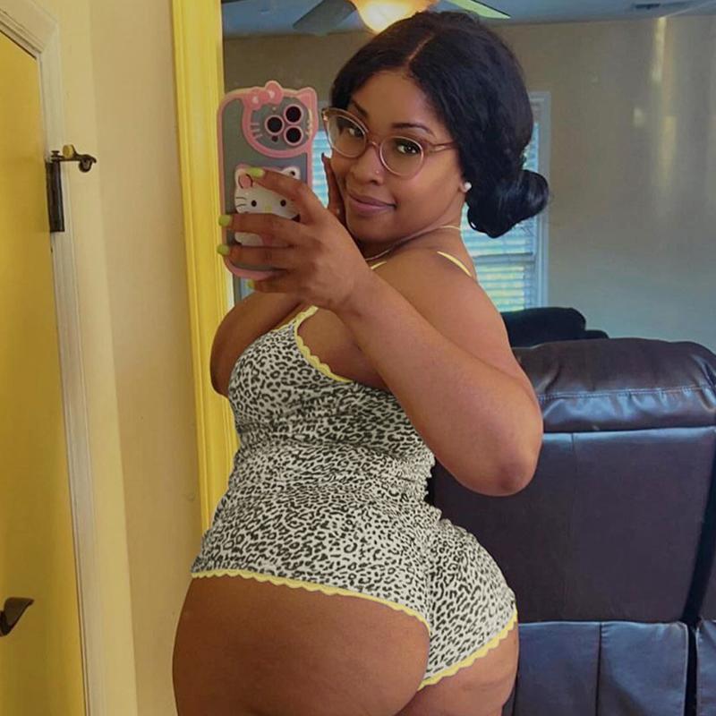 Sexy Casual Leopard Print Cami Top & Mid Waist Shorts Two Piece Set Contrast Lace Straps Trim for Women Summer Beach Vacation Outfits Party Dating Y2K Bodycon Suits