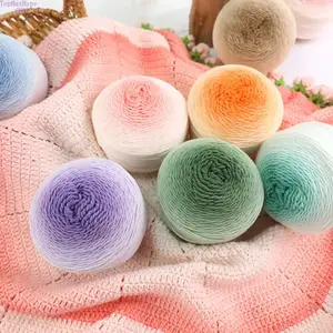 Gradient Five-Strand Wool Yarn Set, DIY Knitting Crochet Thread, Soft Craft Supplies for Scarves, Hats, Blankets, Vests, Garments, All-Season Versatile Handmade Materials for Daily DIY Projects