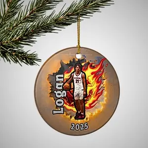 Customizable Christmas Decoration Basketball Player Personalized Ornament with Name and Year