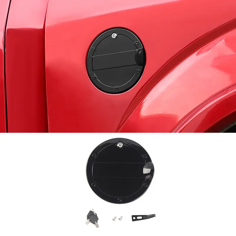 Glossy Black 1-Item/Set Fuel Tank Cover Cap Gas Trim, UV-Resistant Finish Shields the Tank Pickup Truck Cover, Laser Cut Fit DIY Exterior Accessory, Fits 2015-2020 Ford F150, 100% Brand New, 1-Year Warranty