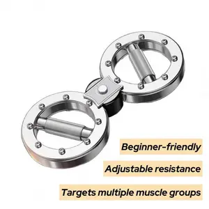 360-Degree Rotatable Shoulder and Back Exerciser, 12 Lbs Adjustable Resistance Stainless Steel Rotator with Rotatable Ring,  Home Workout Gear for Adults，Compact Arm Workout Machine, Forearm & Arm Rehabilitation Trainer