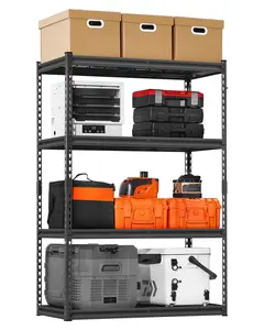 Storage Shelves - 4-Tier Adjustable Heavy Duty Garage Shelving Unit, Industrial Steel Rack With 2400 Lbs Weight Capacity, Garage Organization, Easy Assembly, Sturdy Steel Rack For Workshop, Shed, And Home Storage