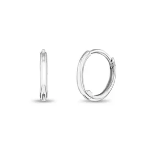 14k White Gold The Perfect Tiny Hoop 7mm Baby / Toddler / Kids Earrings Hoop