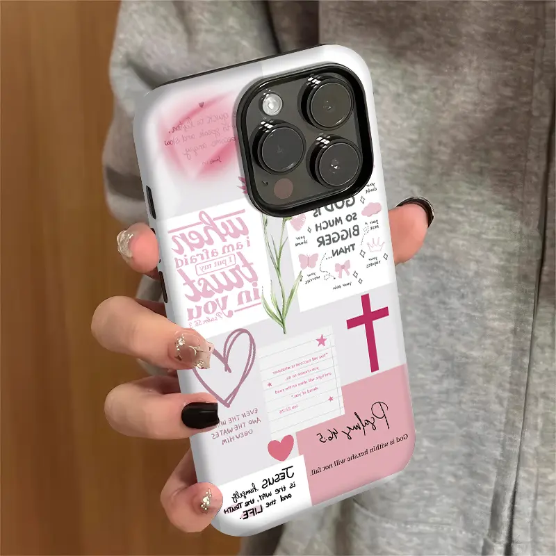 Fashion Pattern Dual Protection Anti Fall TPU Full Coverage Phone Case for iPhone 17 16 15 14 13 12 11 Pro Max Plus Samsung Galaxy S25 S24 S23 S22 S21 Thermal Sublimation Coating All Inclusive Process