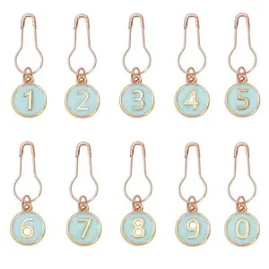 Enamel Number Embroidered Tag, Durable Alloy Knitting Label for Sewing Crafts, Essential Metal Supplies for Knitting & Crochet