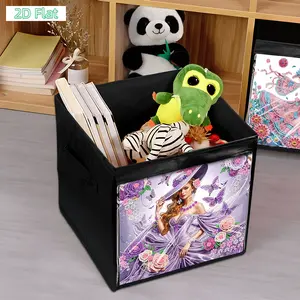 2D FLATDIY Diamond Painting Storage Box Canvas Organizer Box Diamond Painting Kit Diamond Painting Storage Container for Home and OffiDIY Diamond Painting Kit for Adults & Beginners, No Skills Needed. Sparkling Art to Brighten Rooms & Perfect Festive Gift