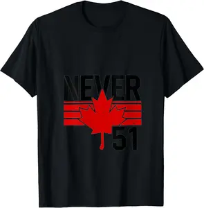 Womens Never 51 Canada Maple Leaf Vintage Distressed Canadian V-Neck Unisex T-Shirt Cotton Menswear Man Classic