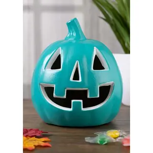 Light Up Teal Pumpkin Decoration