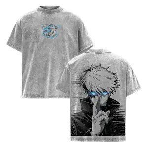 Anime Jujutsu Kaisen Fushiguro Toji Printed Tee Men Women Washed Cotton T-shirts Vintage1 T Shirt Harajuku Male Oversized Tshirt