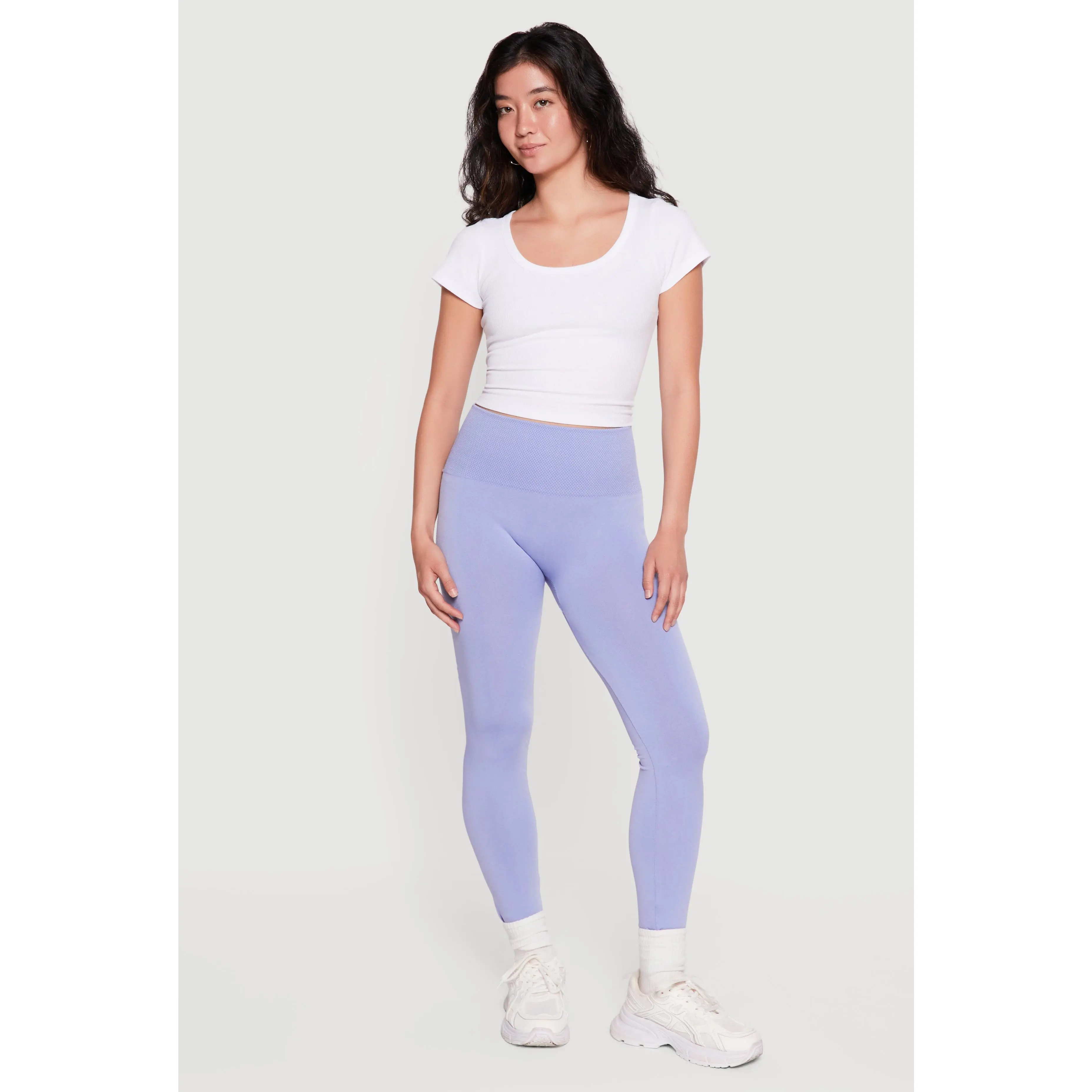 Seamless Waffle Knit High Waisted Leggings