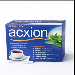 Acxion Herbal Tea Bags, Botanical Infusion with pineapple, Green Tea, Artichoke and Oat, 30 Count Herbal Tea for Daily Routines Natural Beverage