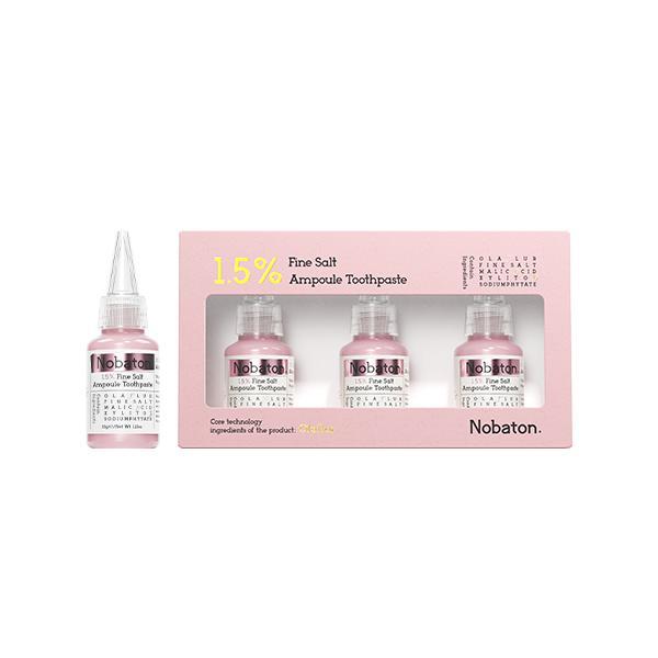 Nobaton Farm Oral Care Toothpaste Gift Set — Ampoule-Grade Formula: Long-Lasting Fresh Breath, Removes Yellow Stains — 1.5% Pink Salt Ampoule Toothpaste