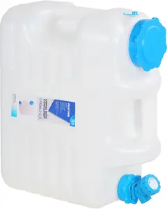 5 Gallon/18.5L Portable Water Container with Spigot - Camping & Emergency Water Storage for Car, Hiking, Hurricane Supplies